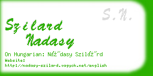 szilard nadasy business card